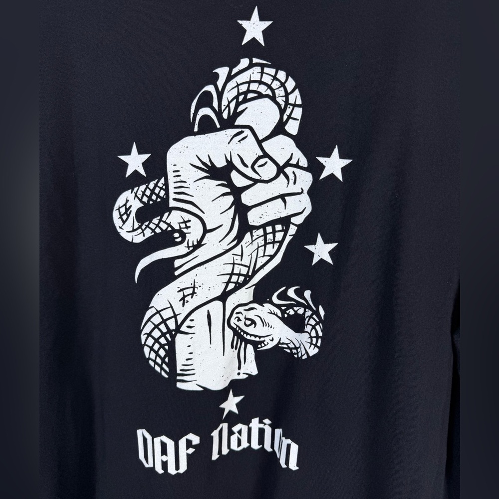 Oaf Nation Graphic T-Shirt Tee Snake Black Size 2X Unisex Goth Grunge Casual
